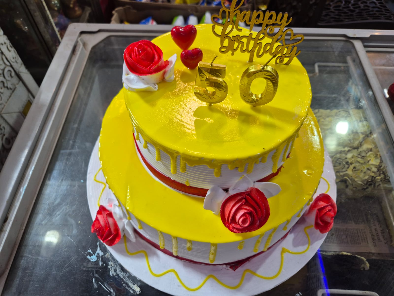 Tropical Fresh Fruit Cocktail Cake (V2)